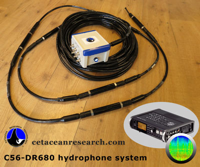 photo of the C56-DR680-SP hydrophone system