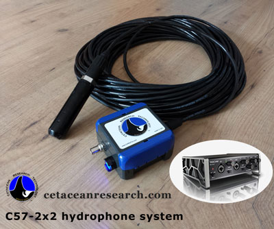 photo of the C57-2x2 hydrophone system