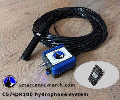 photo of the C57-DR100 hydrophone system