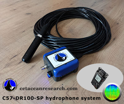 photo of the C57-DR100-SP hydrophone system