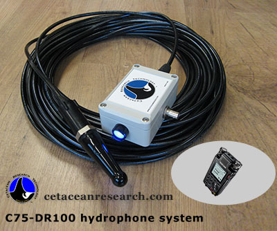 photo of the C75-DR100 hydrophone system